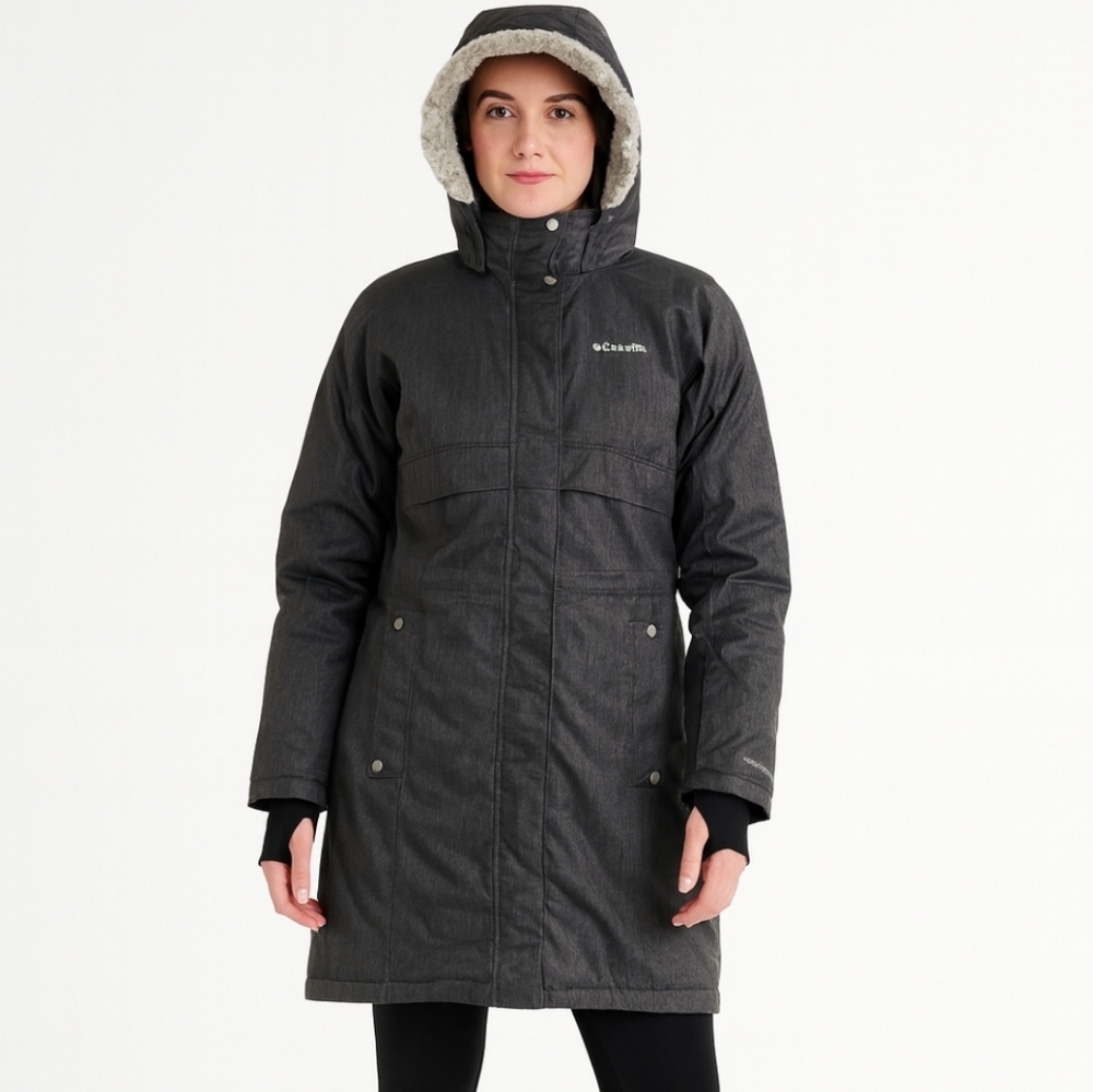 COLUMBIA‎ Omni-Tech Women’s Grey Goose Down Winter Parka Water Resistant Small